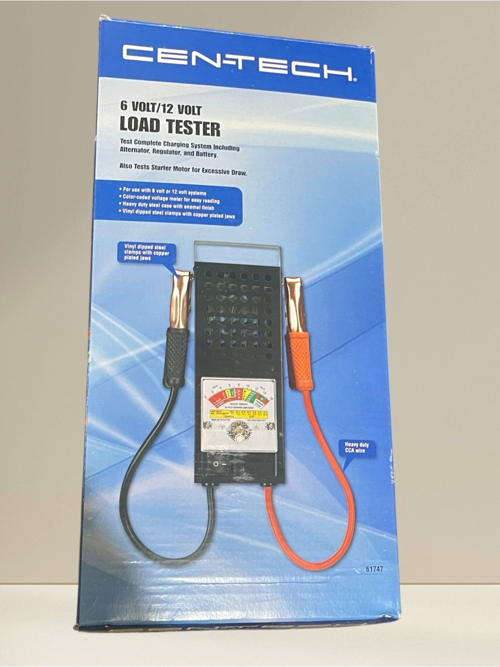 CEN-TECH 61747 100A 6V/12V Battery Load Tester โ Original Box